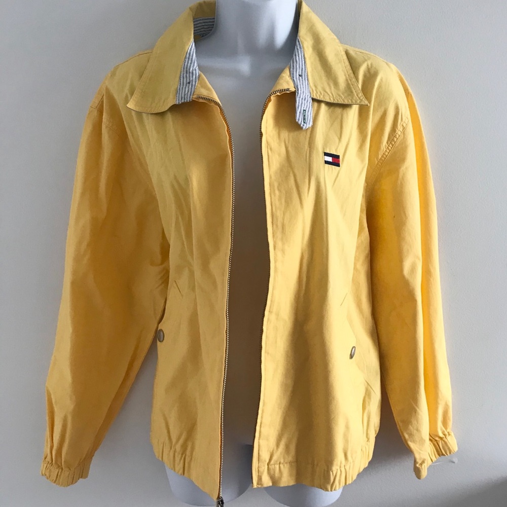 Tommy Hilfiger 100% Cotton Yellow Women’s Spring Oversized Jacket 90”s Y2K
